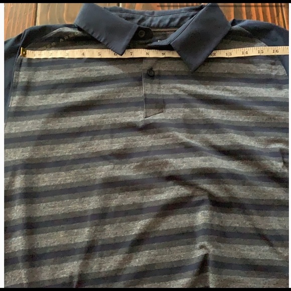 Navy Blue Under Armour Threadborne Mens Polo Shirt - Picture 5 of 7